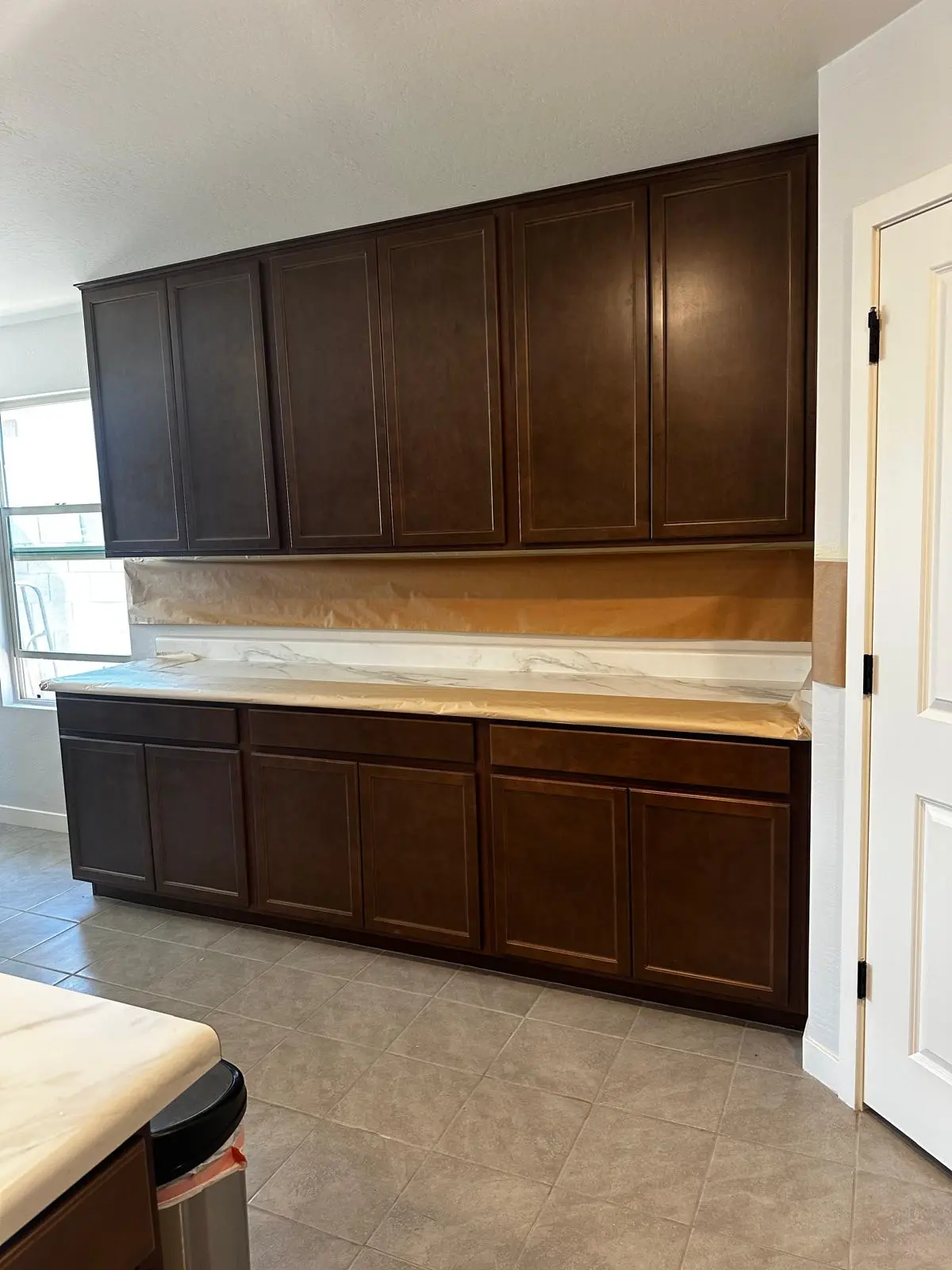 Cabinet refinishing detail
